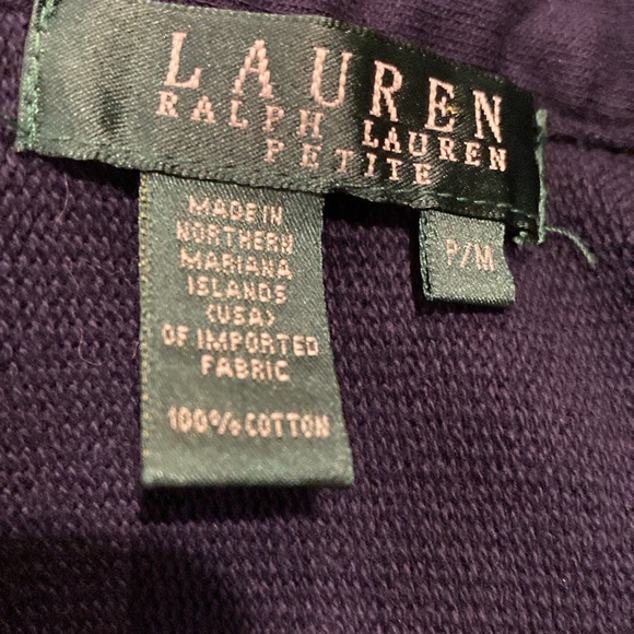 Lauren Ralph Lauren knit zip up jacket Gold details size P/M - Picture 5 of 12